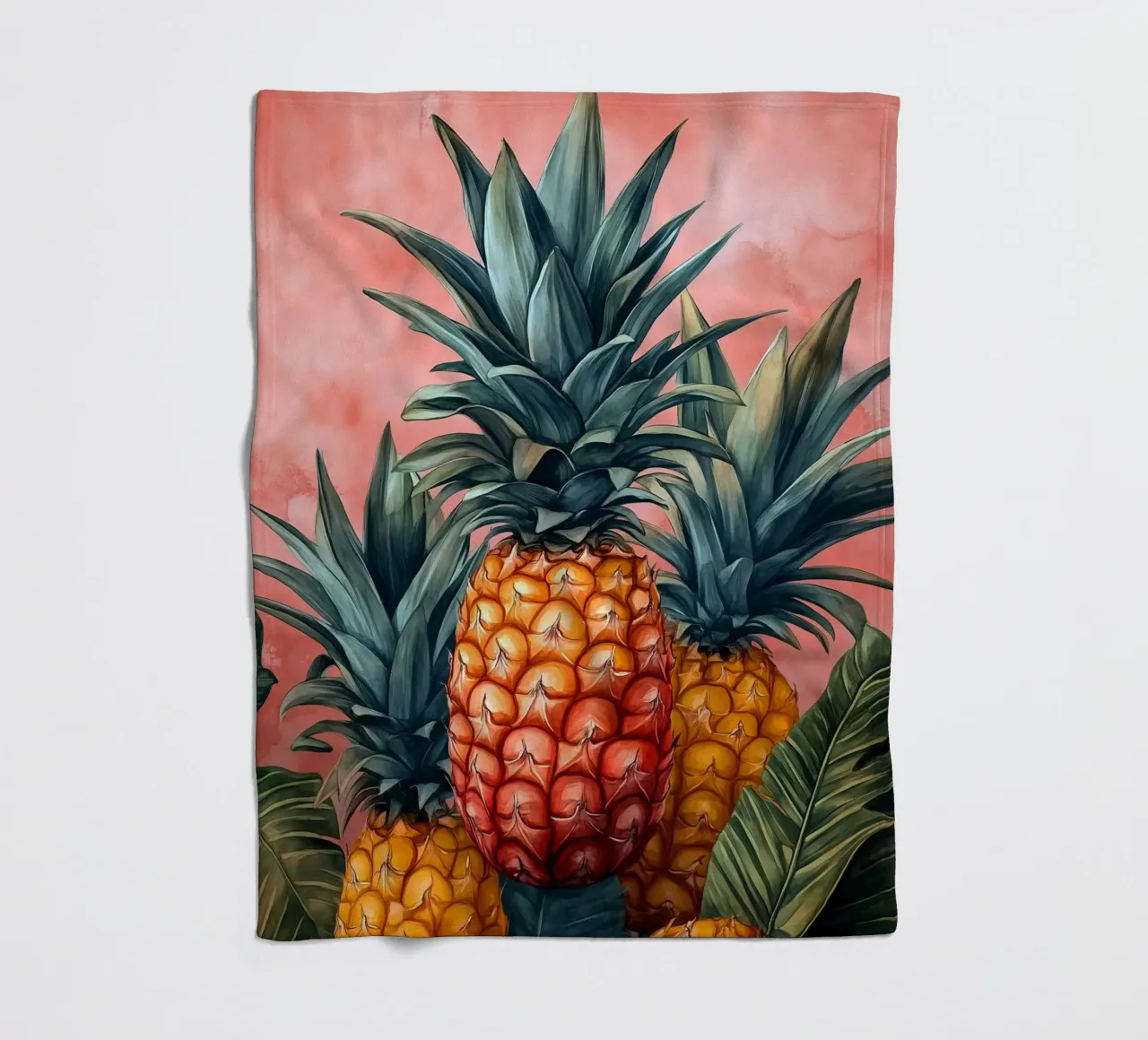 Ananas fleecedeken van Justyna Jaszke JBJart