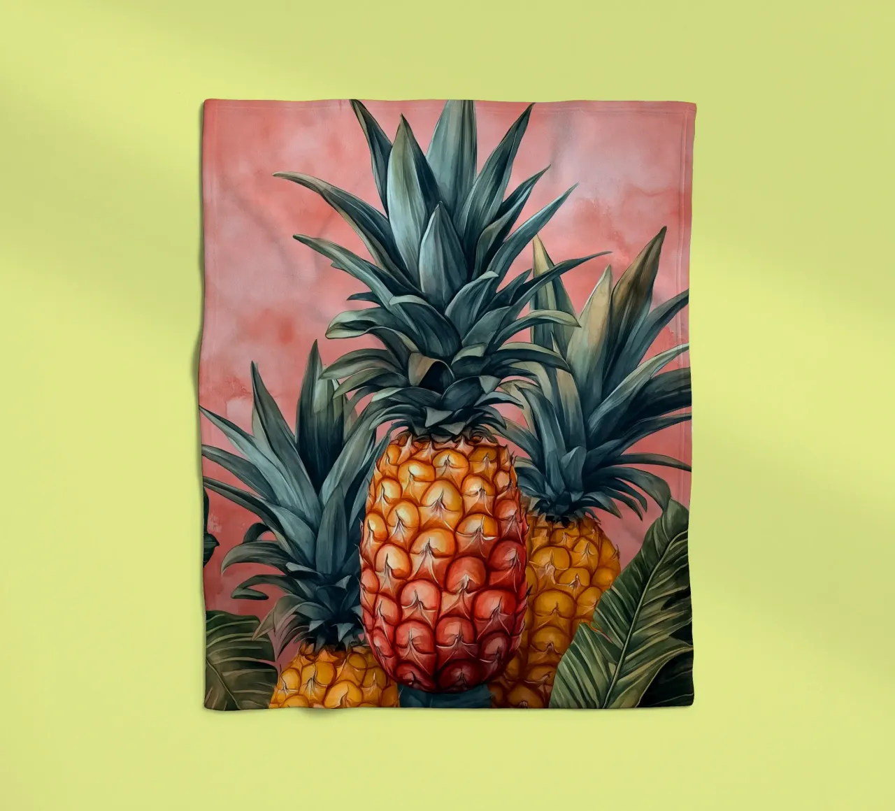 Ananas fleecedeken van Justyna Jaszke JBJart