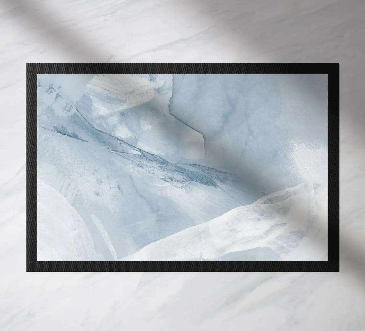 Pennellate di toni blu 5 zerbino da NouveauPrints