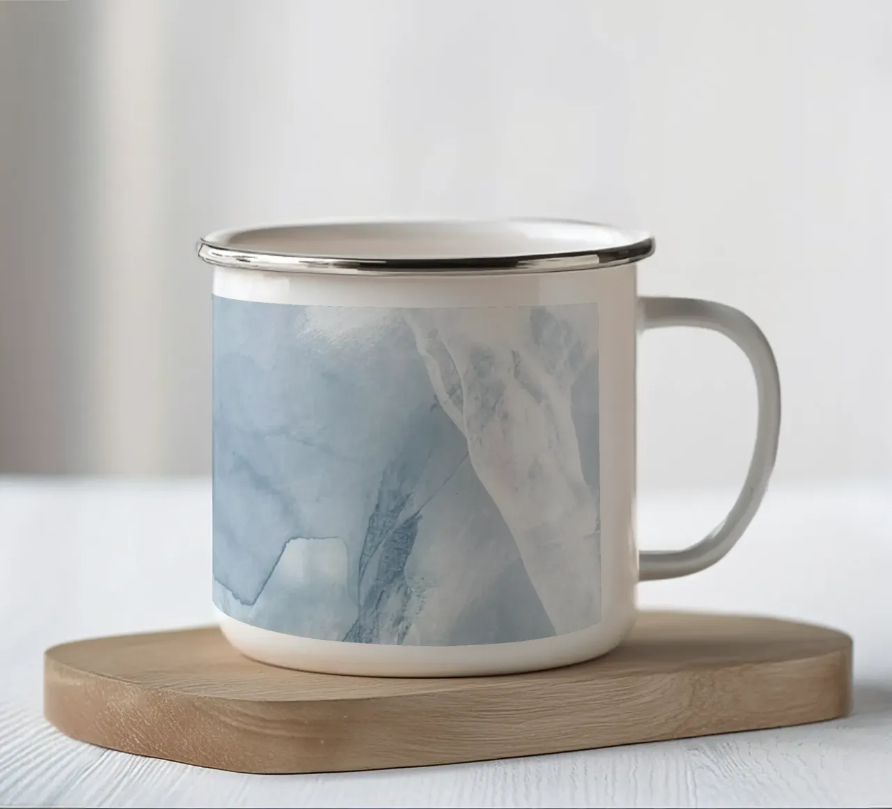 Pennellate di toni blu 5 tazza in smalto da NouveauPrints
