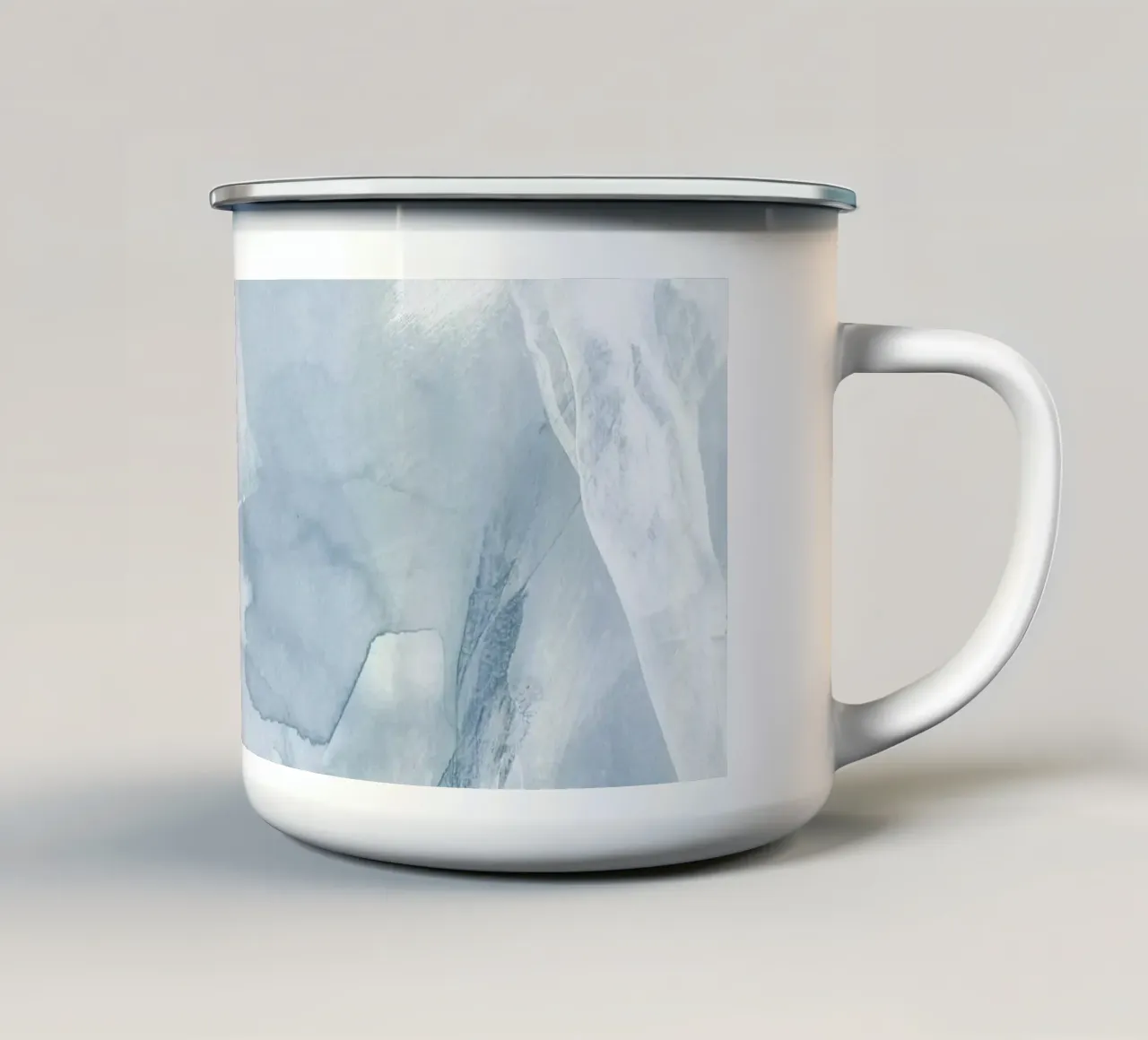 Pennellate di toni blu 5 tazza in smalto da NouveauPrints