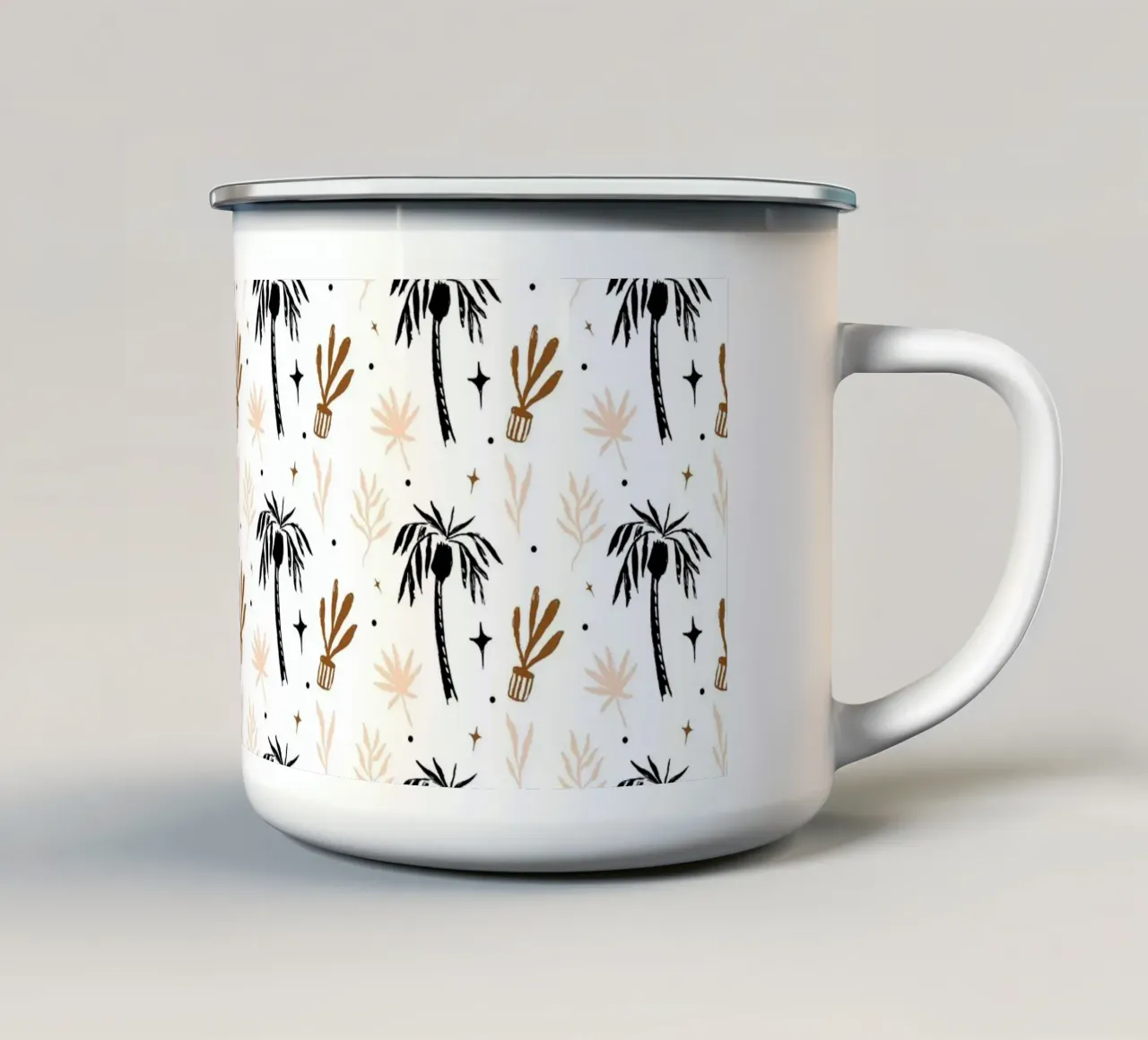 Seaside Pattern No 01 Emaille Tasse von treechild