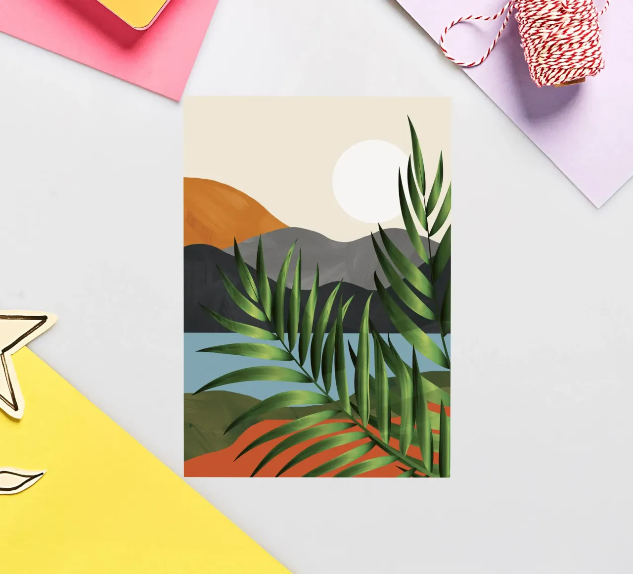 Abstract Tropical Art 4 sticker by cityart
