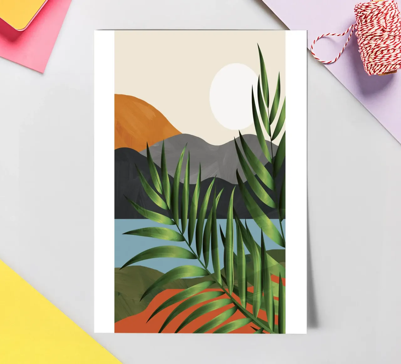 Abstract Tropical Art 4 sticker sheet by cityart