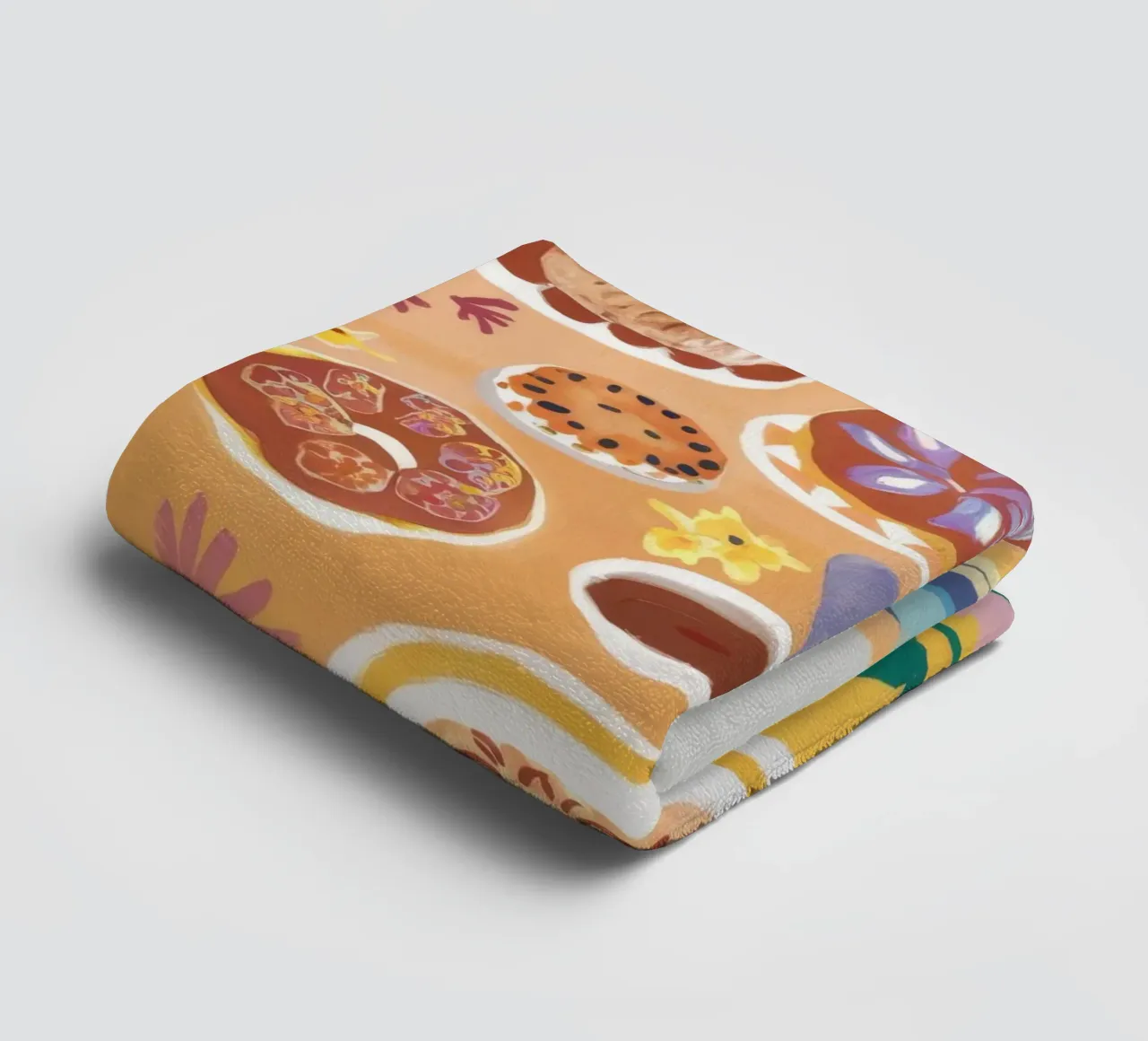 Pastry Reading Joy towel by Aurora Muse