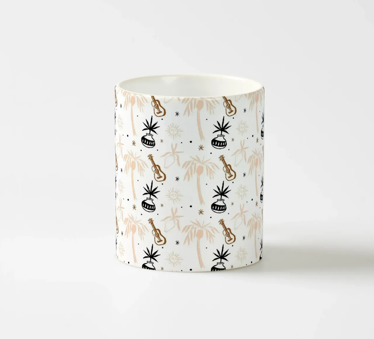 Seaside Pattern No 02 Keramik Tasse von treechild