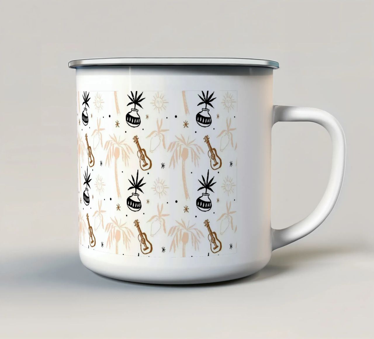 Seaside Pattern No 02 tazza in smalto da treechild