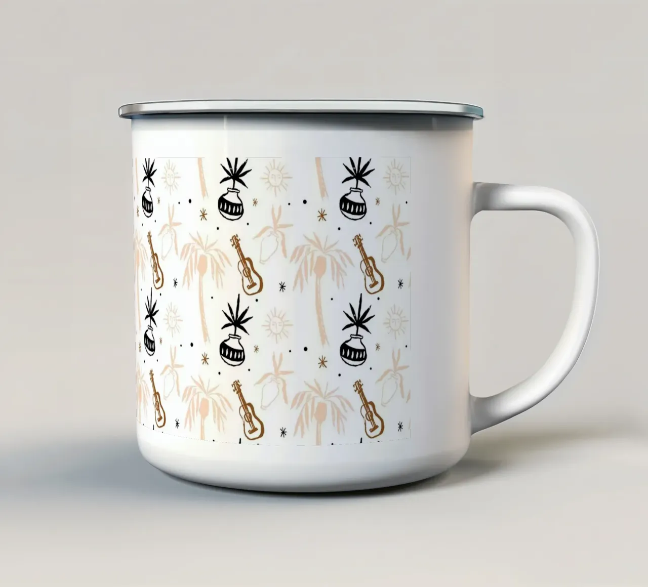 Seaside Pattern No 02 tazza in smalto da treechild
