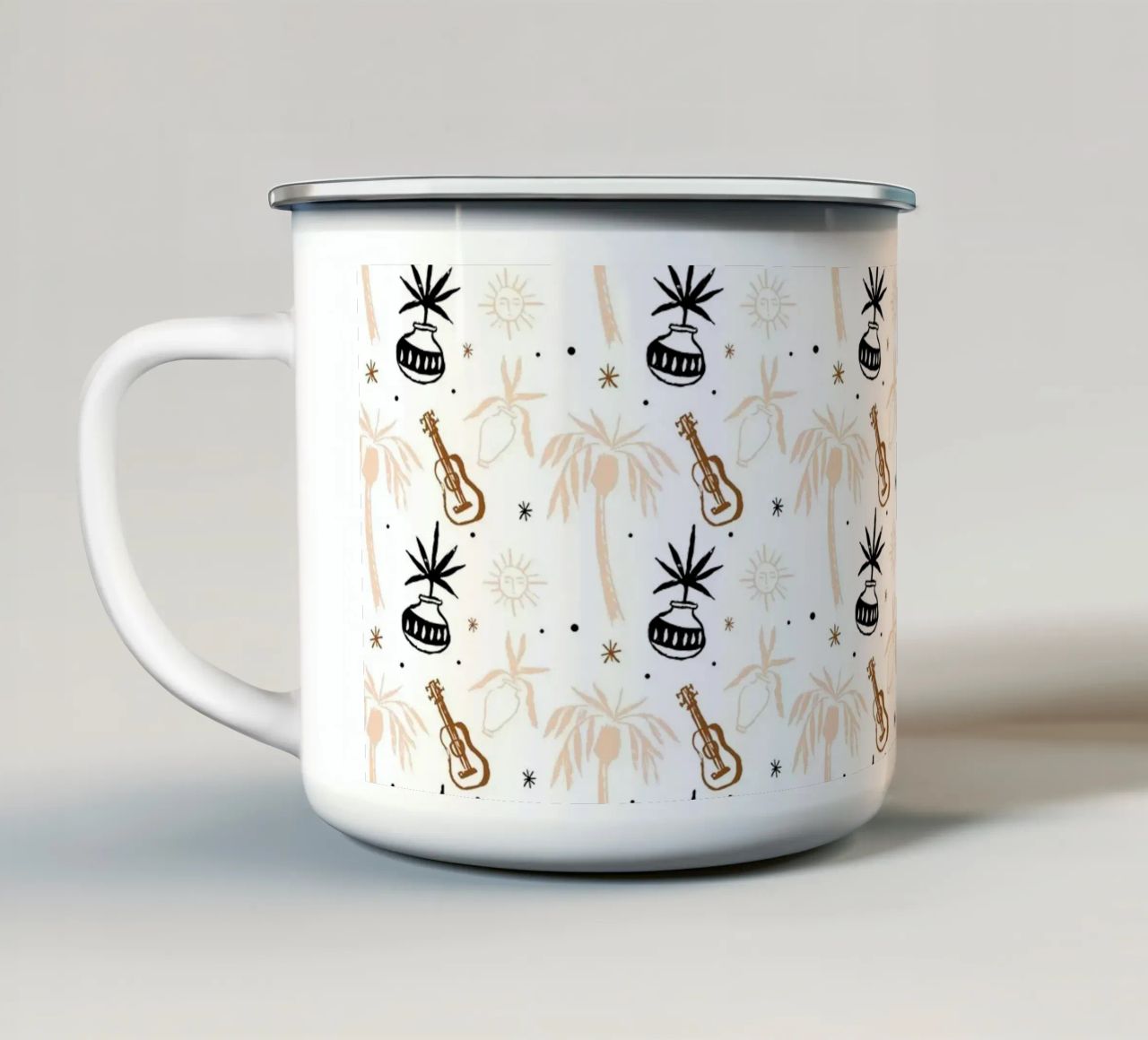 Seaside Pattern No 02 tazza in smalto da treechild