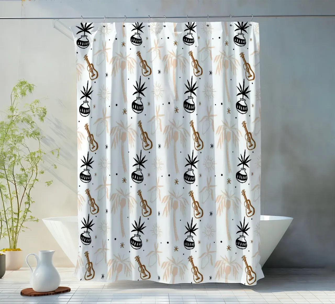 Seaside Pattern No 02 Duschvorhang von treechild