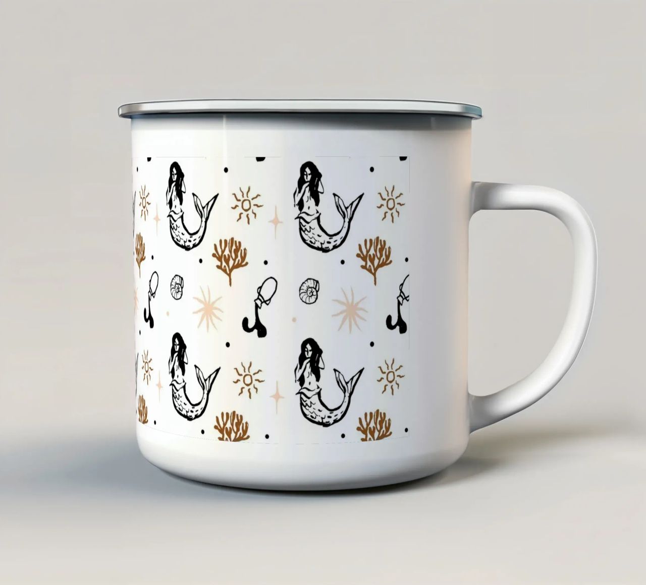 Seaside Pattern No 03 tazza in smalto da treechild
