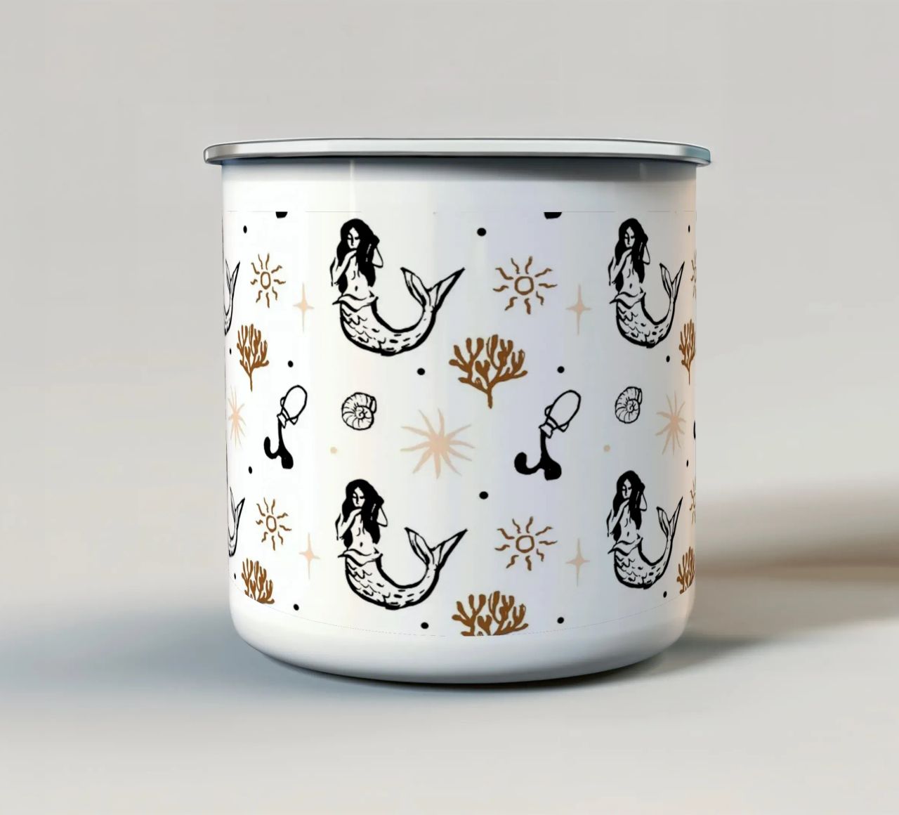 Seaside Pattern No 03 tazza in smalto da treechild