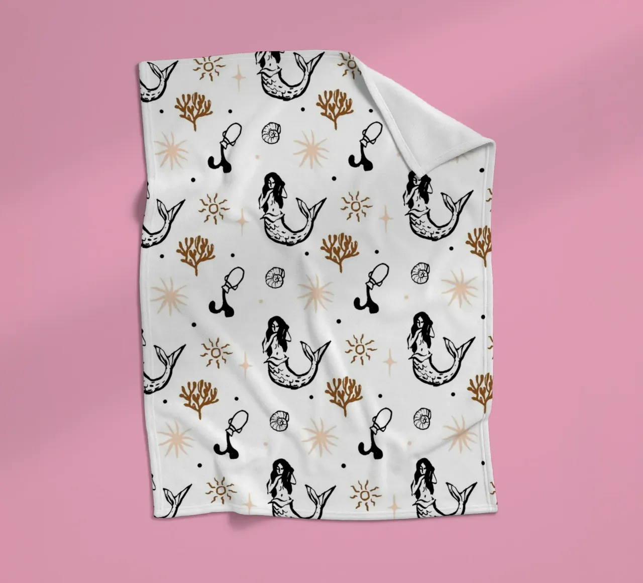 Seaside Pattern No 03 Fleecedecke von treechild