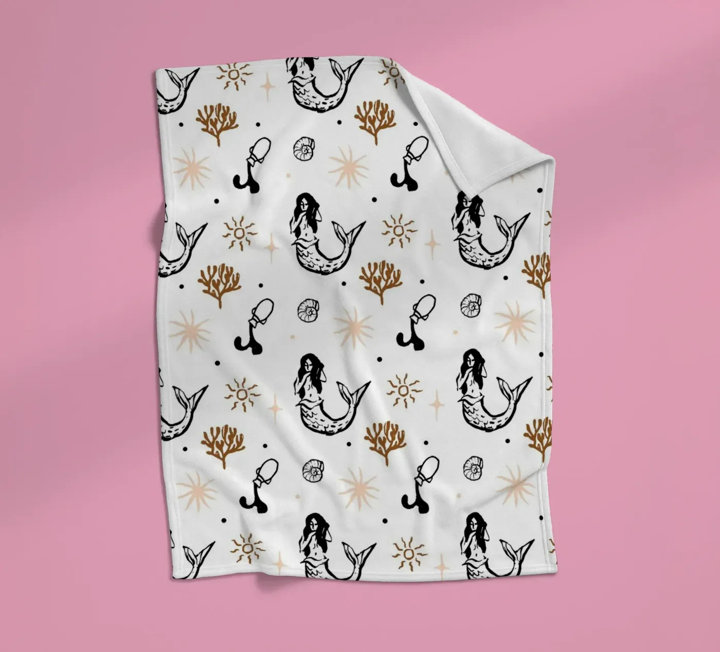 Seaside Pattern No 03 fleecedeken van treechild