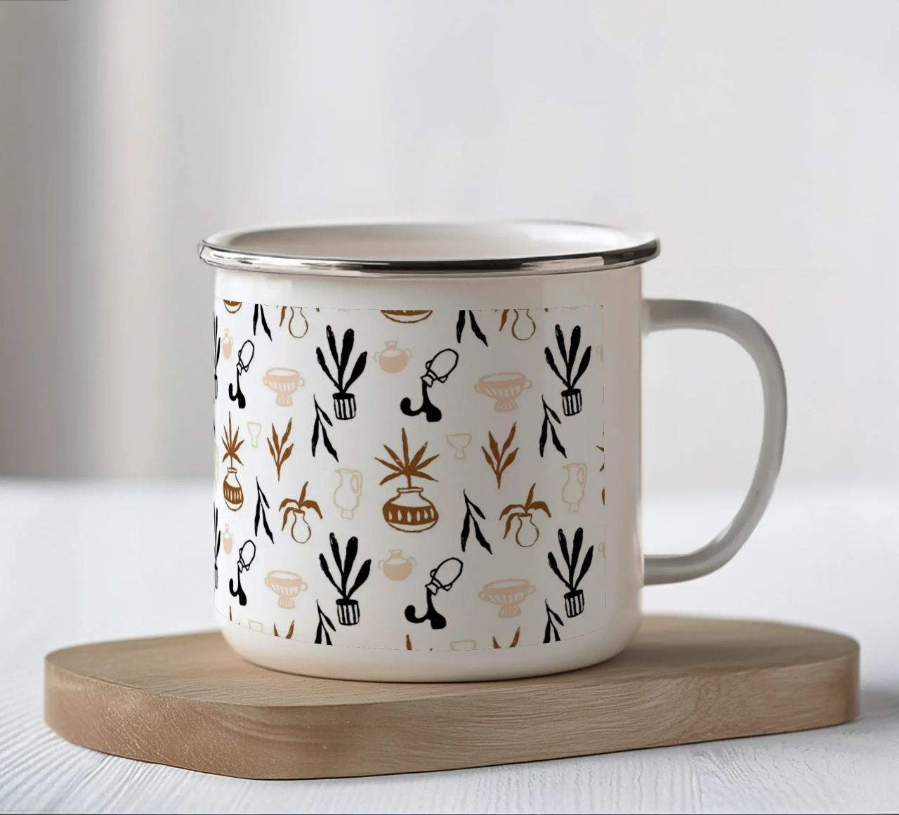Seaside Pattern No 04 tazza in smalto da treechild