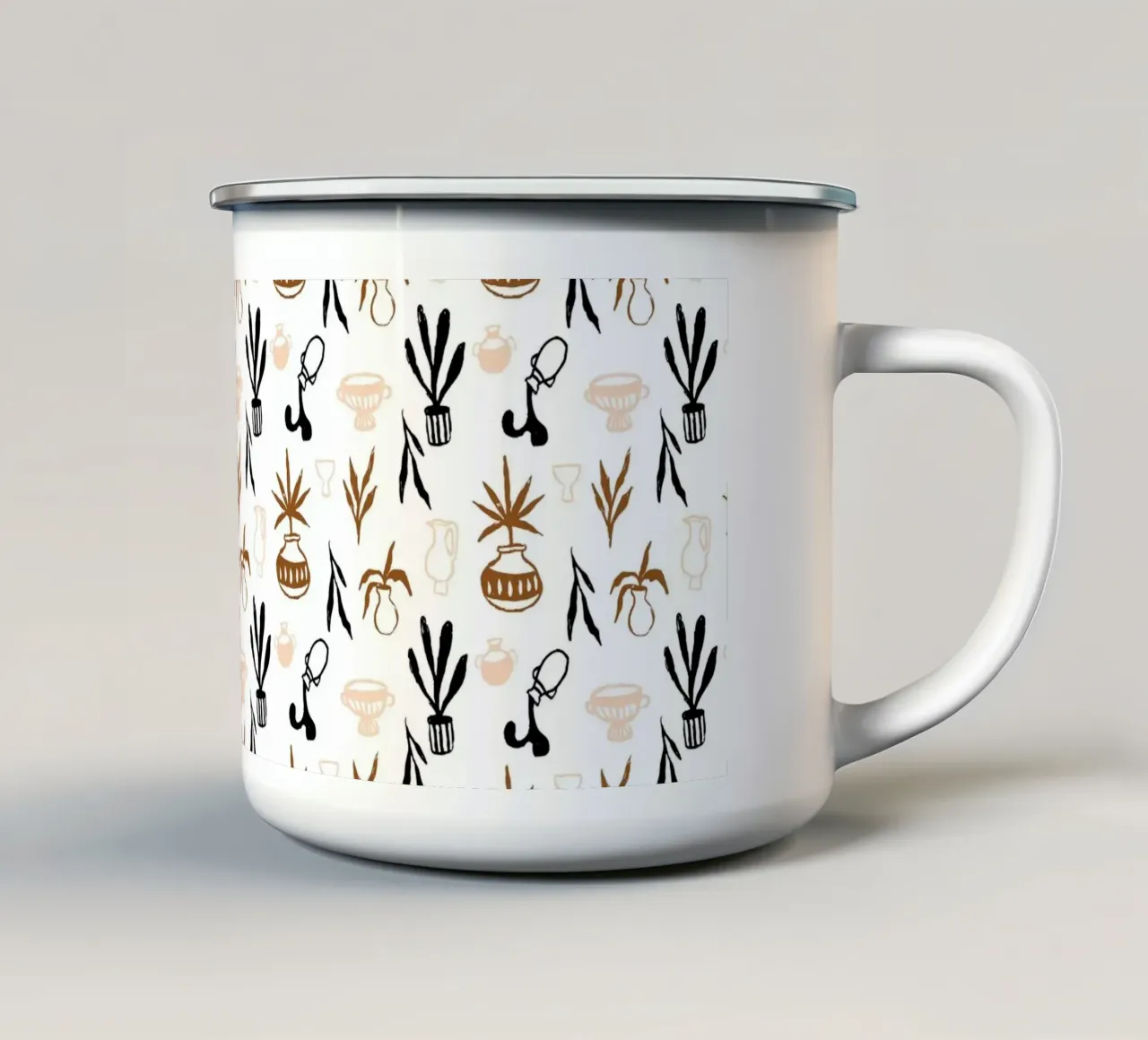 Seaside Pattern No 04 mug en émail de treechild