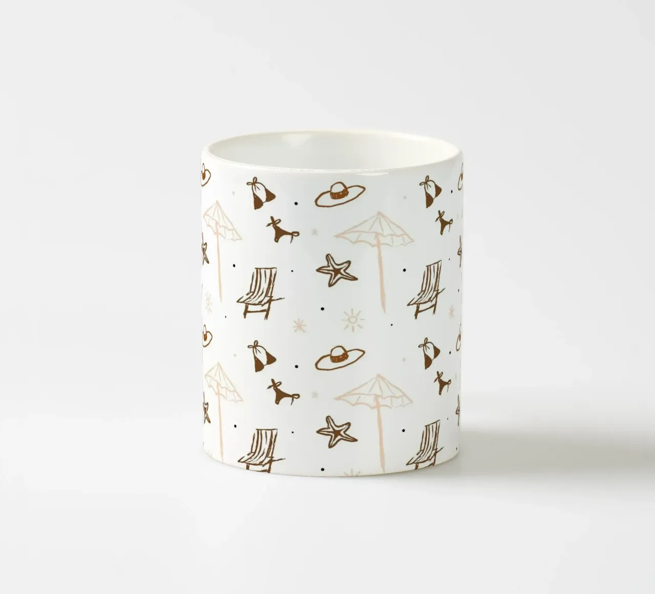 Seaside Pattern No 05 Keramik Tasse von treechild