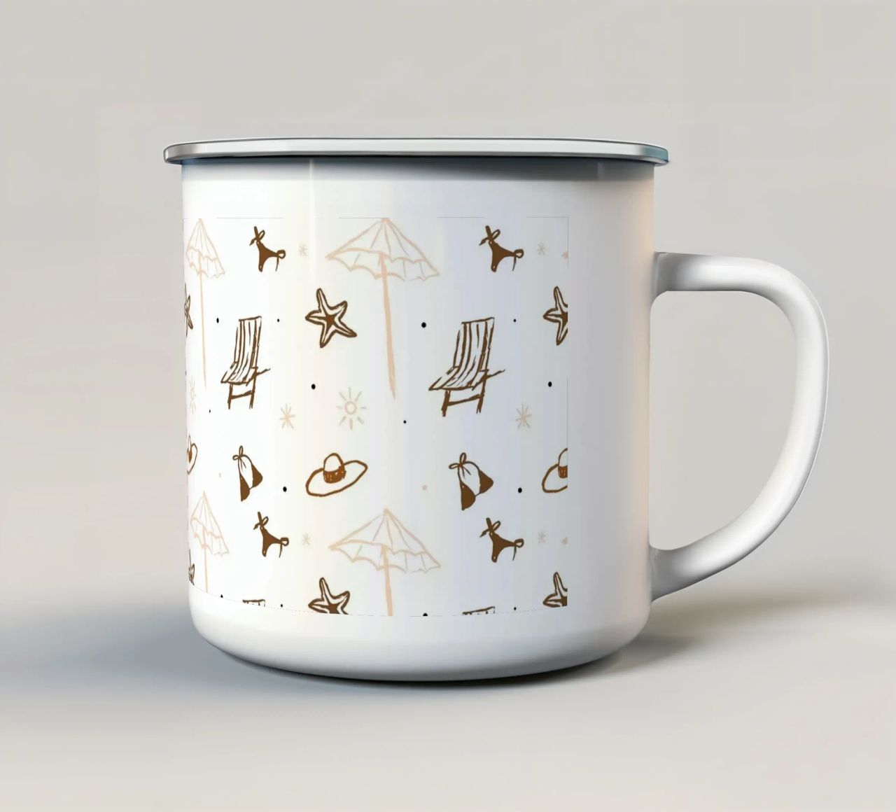 Seaside Pattern No 05 emaille mok van treechild