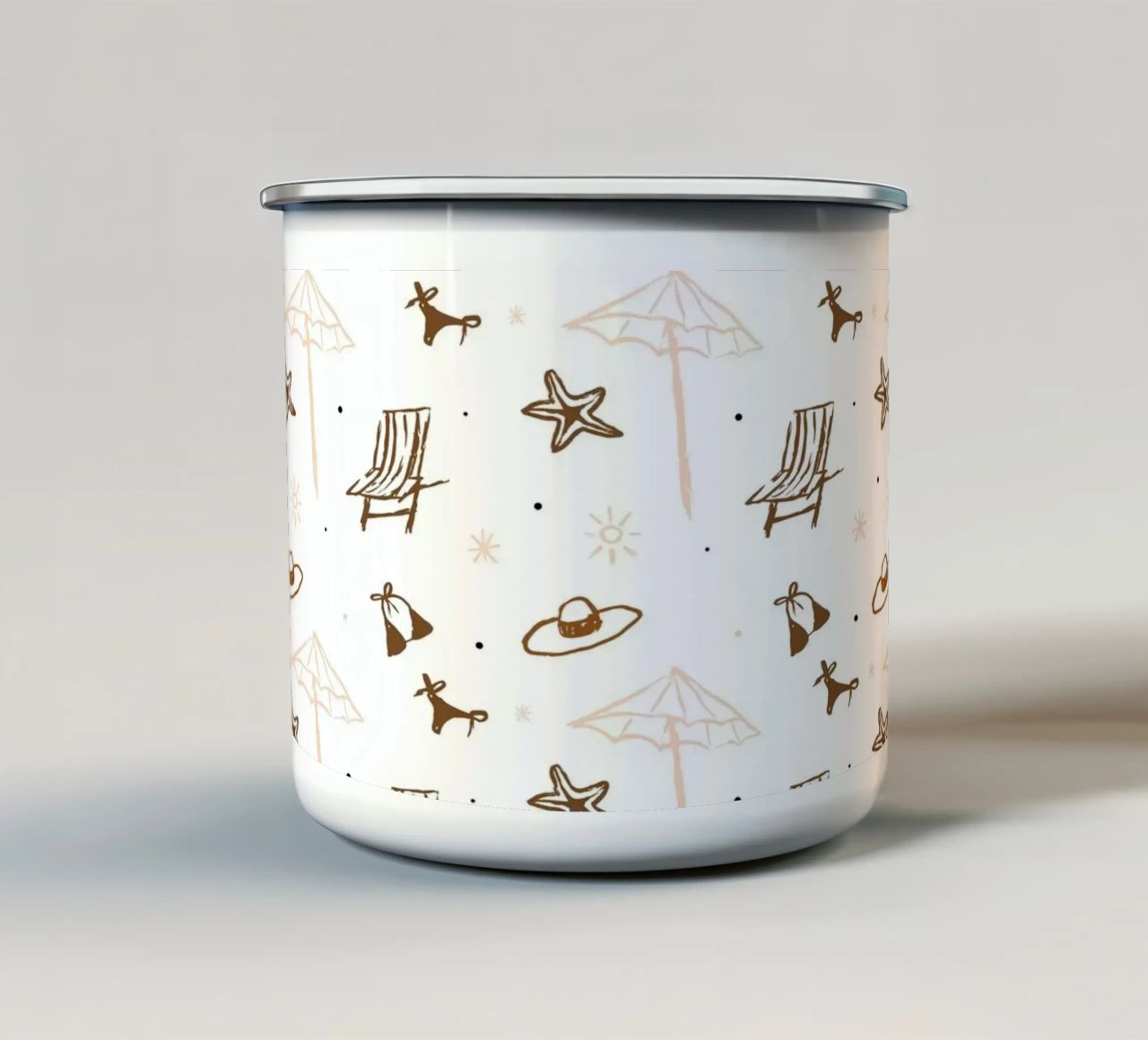 Seaside Pattern No 05 emaille mok van treechild