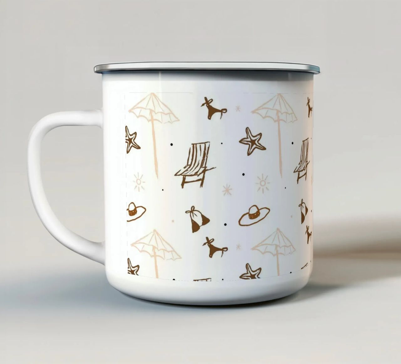 Seaside Pattern No 05 emaille mok van treechild