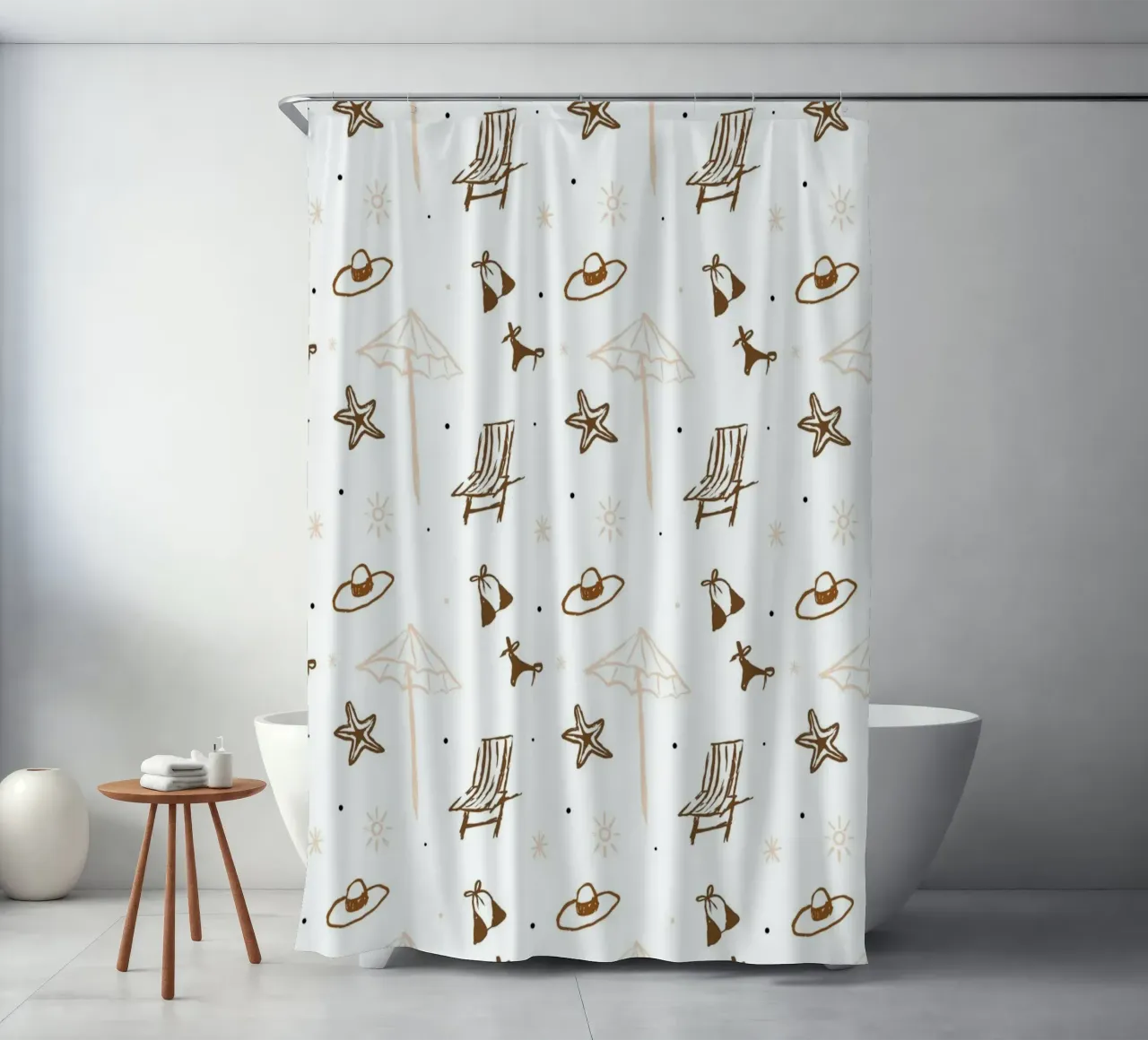 Seaside Pattern No 05 Duschvorhang von treechild