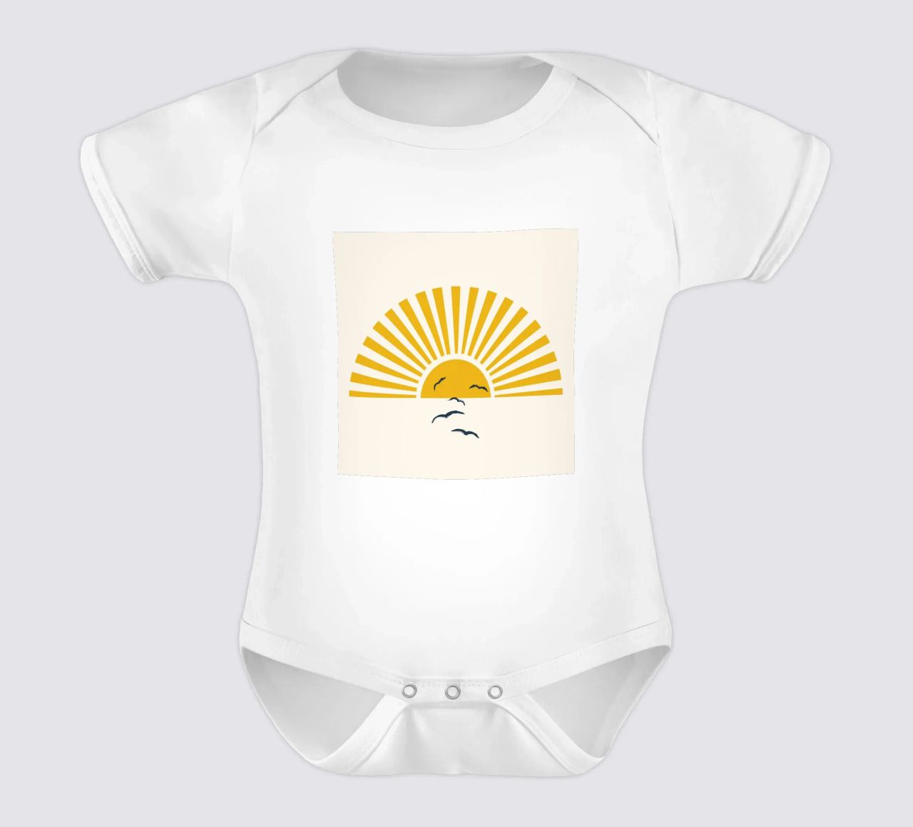 Minimalistic Summer I short-sleeve baby romper by Nadjaa