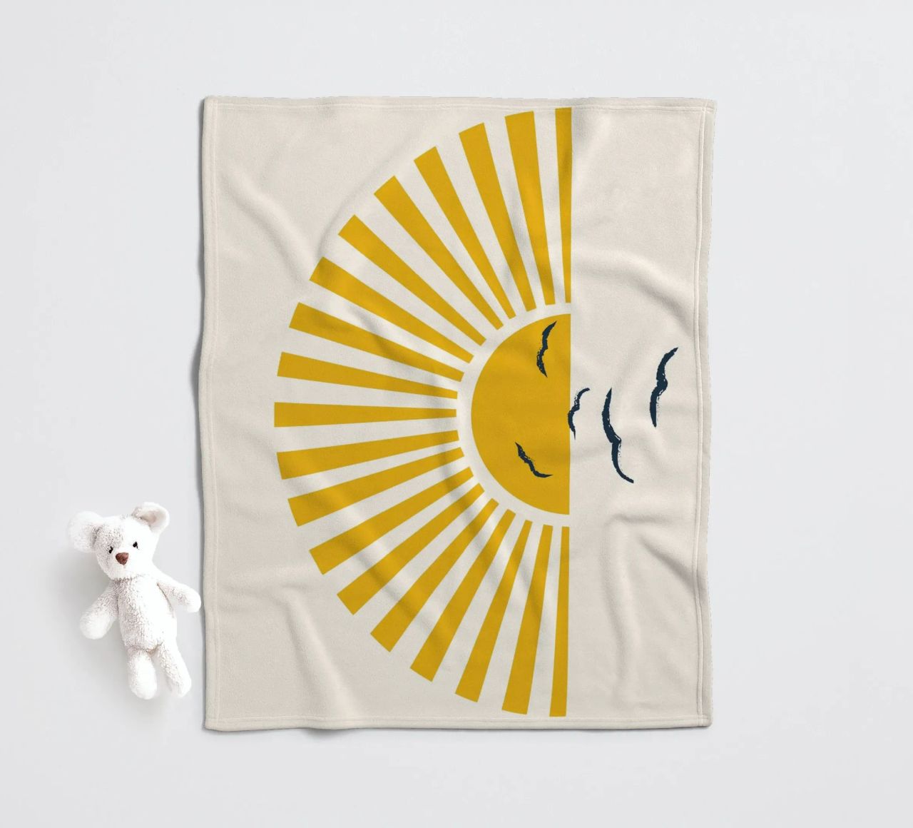Minimalistic Summer I fleece blanket by Nadjaa
