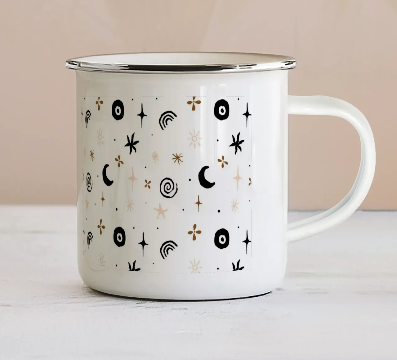 Seaside Pattern No 06 mug en émail de treechild