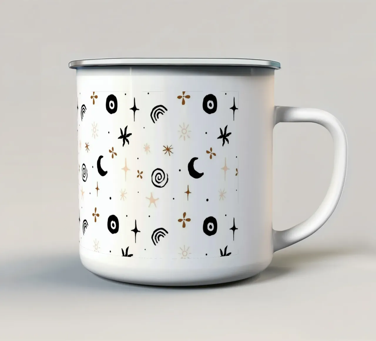 Seaside Pattern No 06 enamel mug by treechild