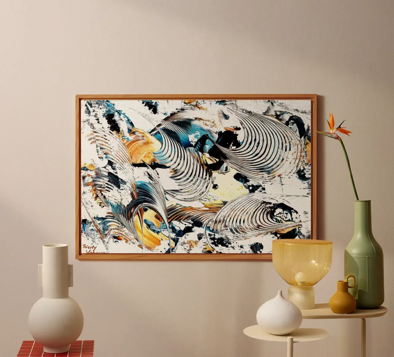 IDEAL GIFT 41 invers. forex plate by Thierry Vobmann Abstract painting