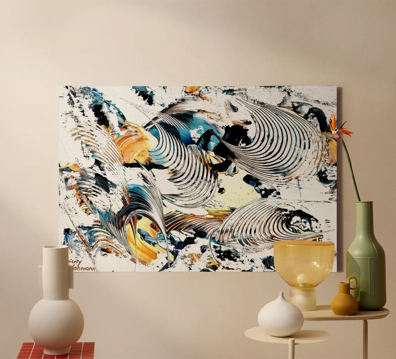 IDEAL GIFT 41 invers. canvas by Thierry Vobmann Abstract painting