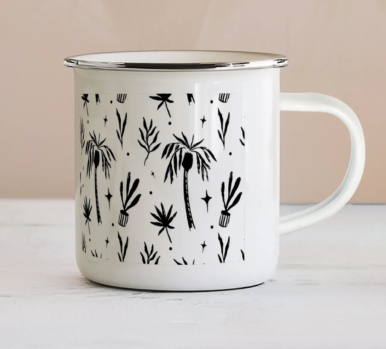 Seaside Pattern No 07 emaille mok van treechild