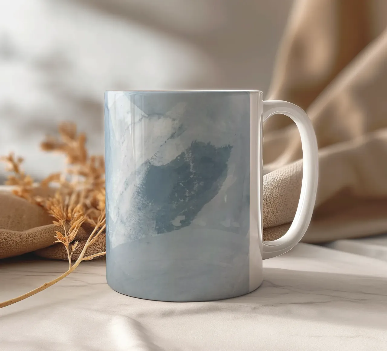 Pennellate di blu 6 tazza in ceramica da NouveauPrints