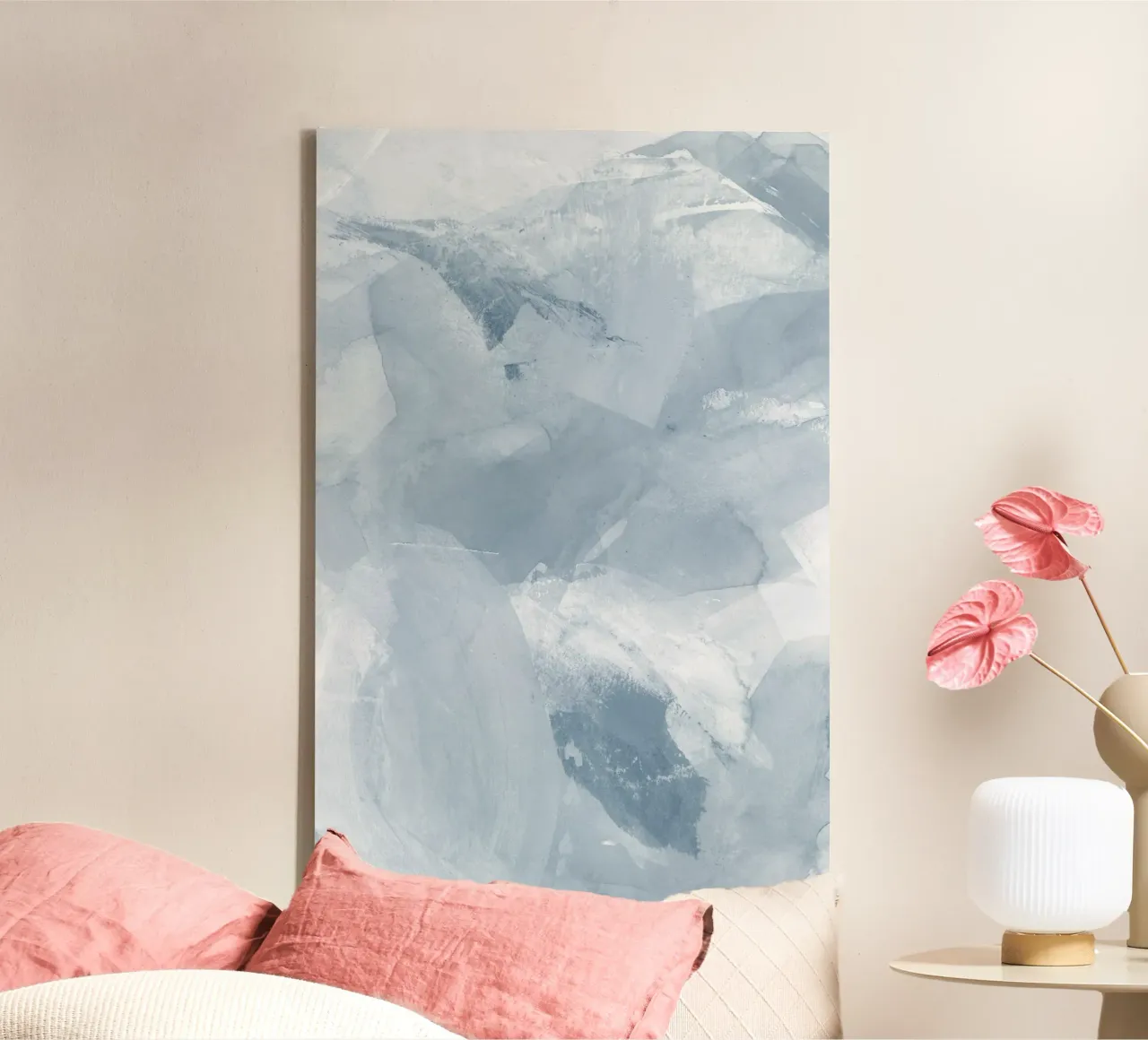 Pennellate di blu 6 tela con Cornice a cassetta da NouveauPrints