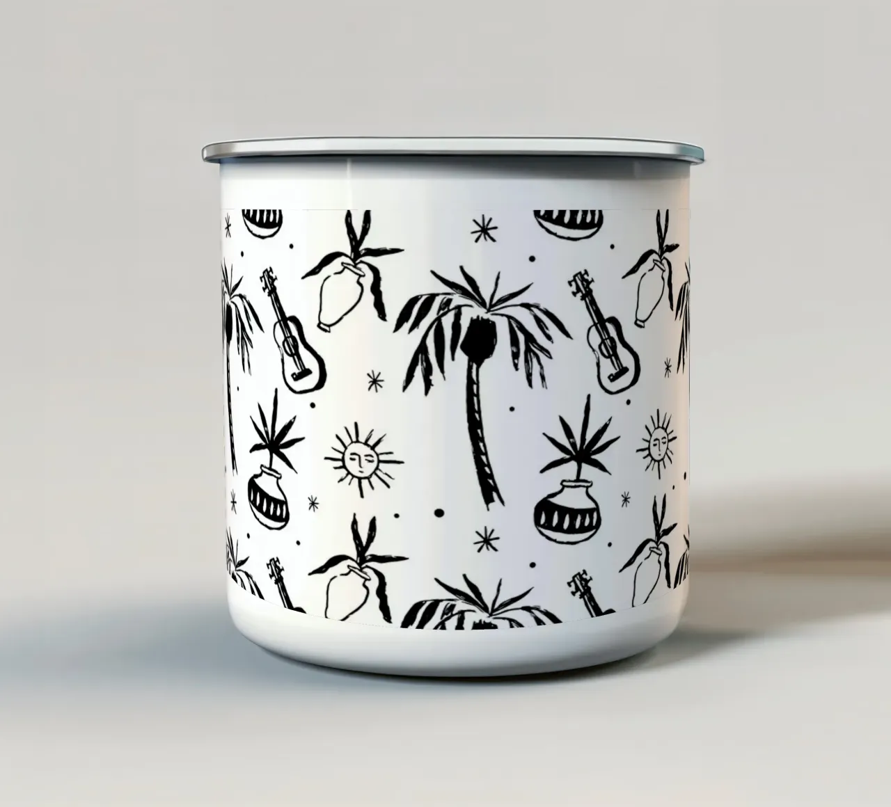 Seaside Pattern No 08 mug en émail de treechild