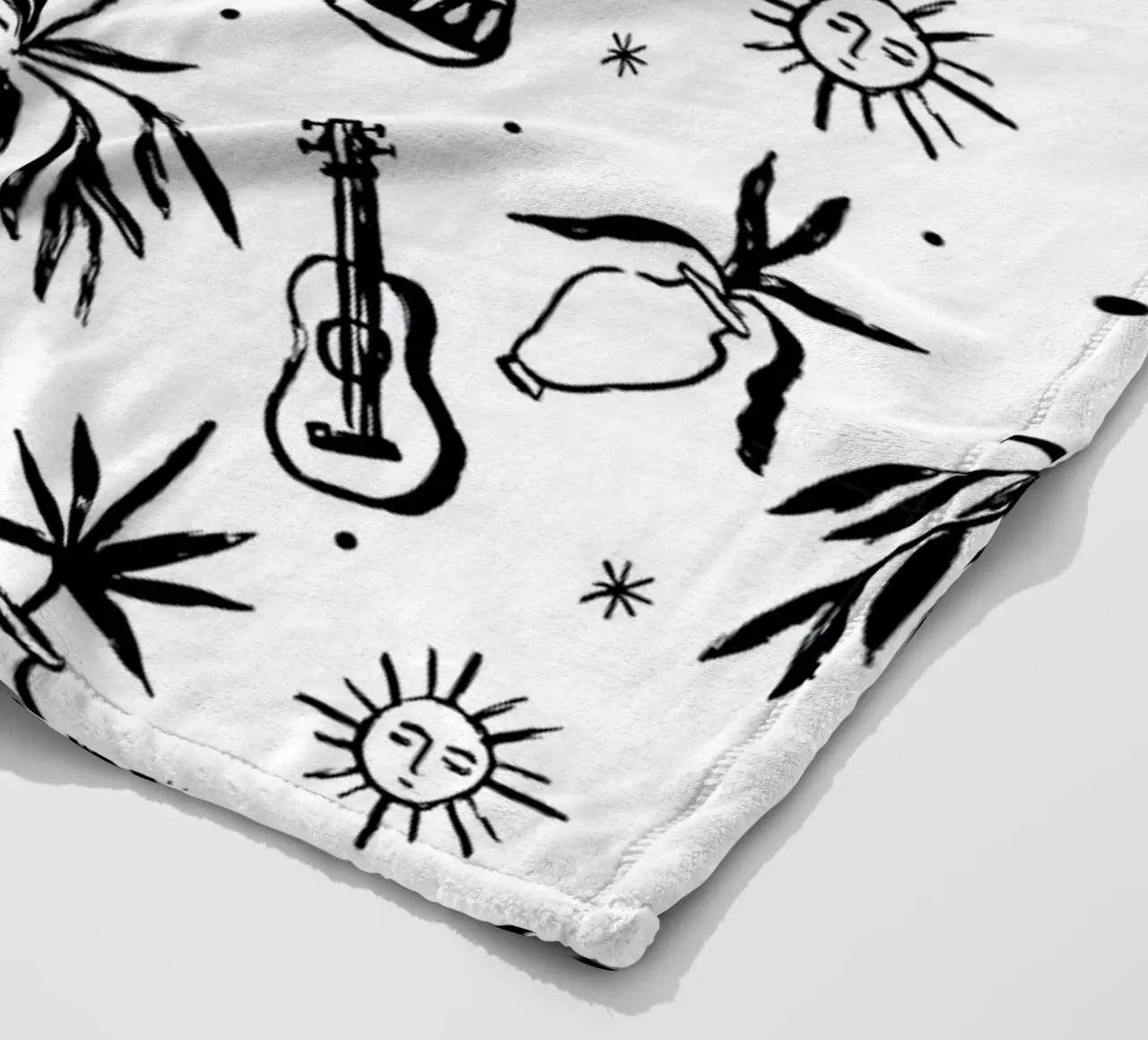 Seaside Pattern No 08 Fleecedecke von treechild
