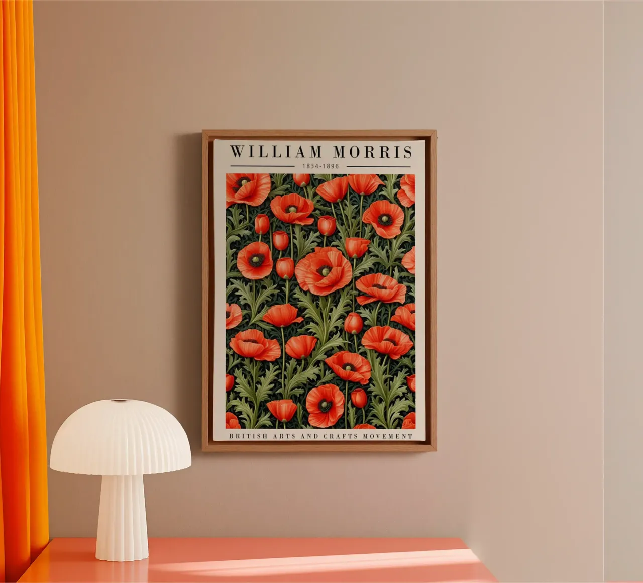 giardino papaveri orticoltura william morris tela con Cornice a cassetta da komo store
