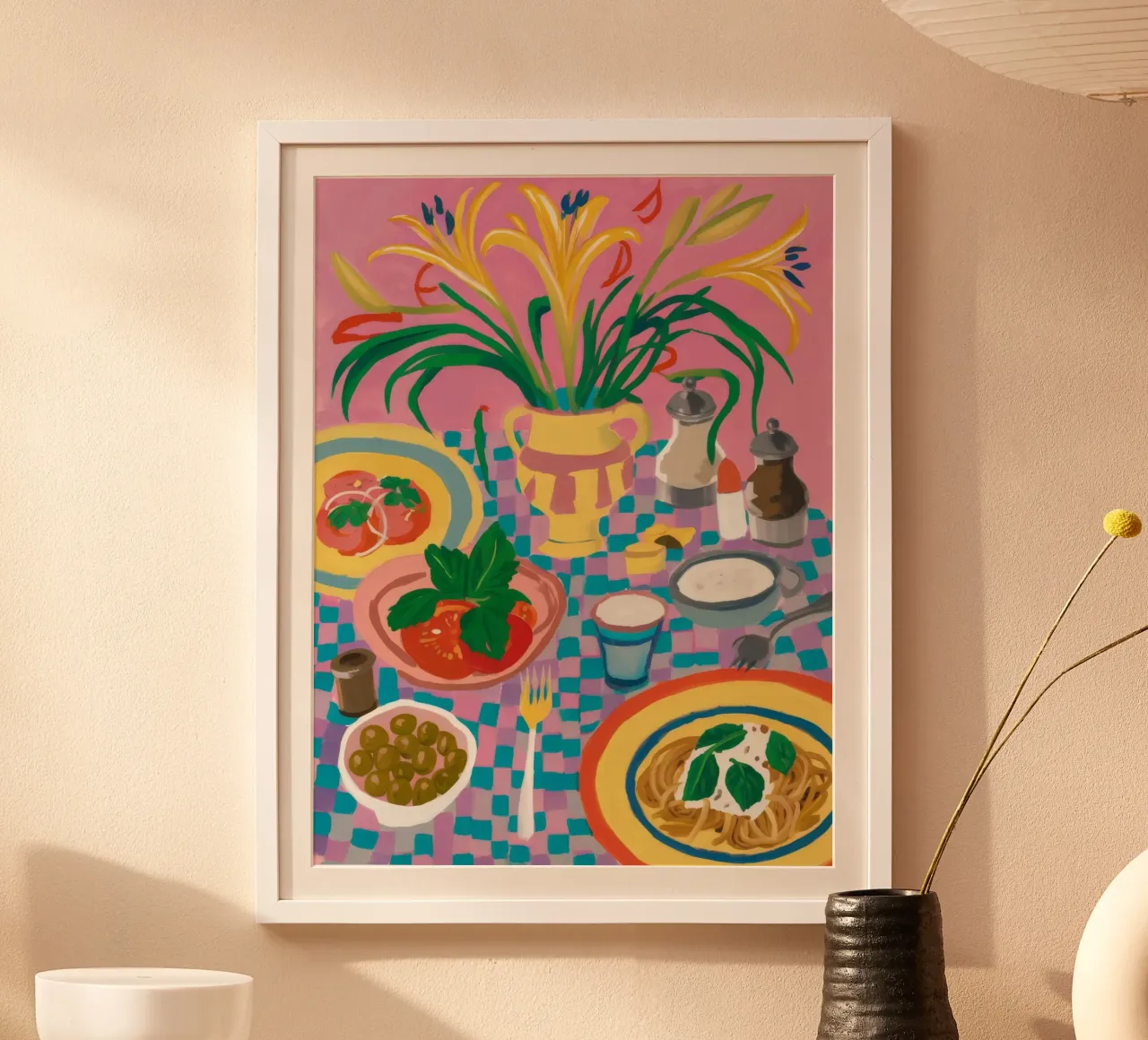 Festa del fiore di spezie poster con telaio in alluminio da Aurora Muse