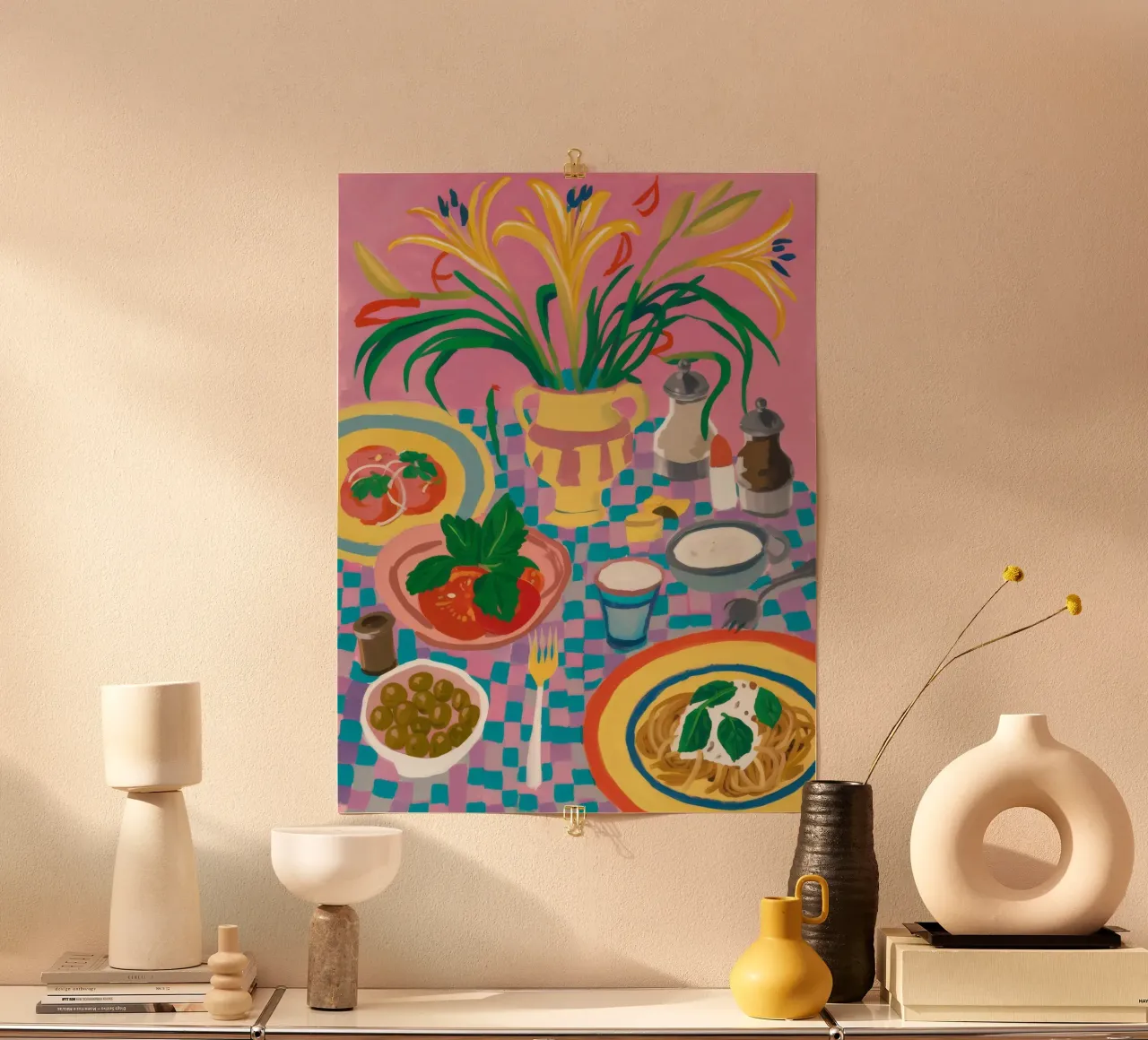 Festa del fiore di spezie poster con telaio in alluminio da Aurora Muse