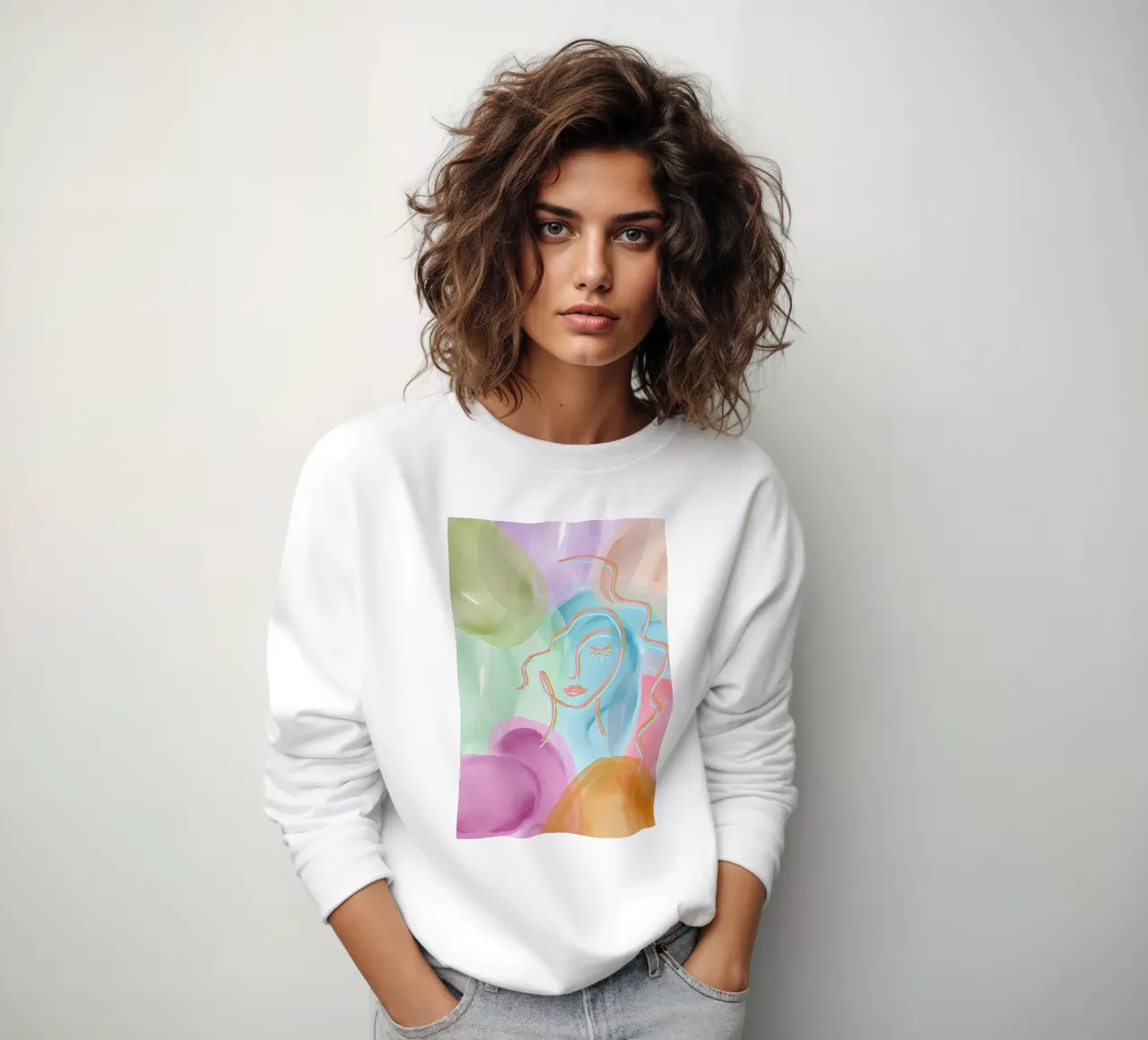 Aquarell under the face felpa da AESTHETIC VIBES by Isabel