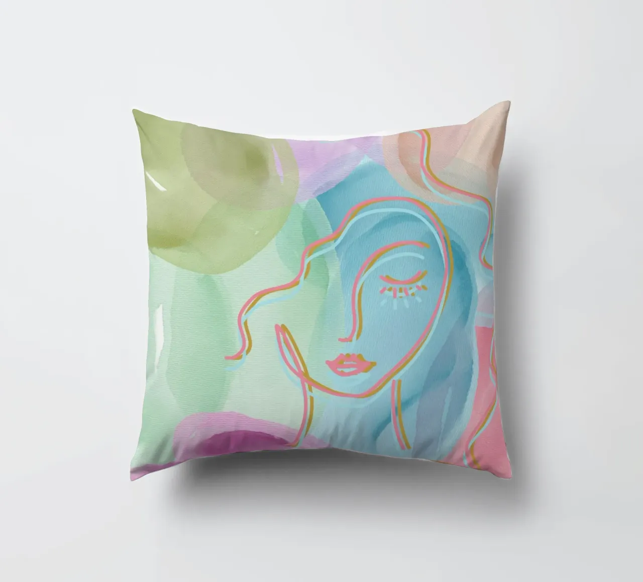 Aquarell under the face cuscino da AESTHETIC VIBES by Isabel