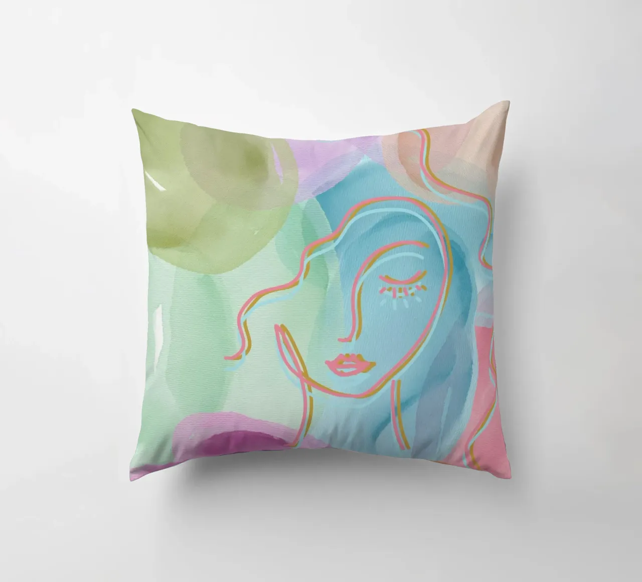 Aquarell under the face cuscino da AESTHETIC VIBES by Isabel