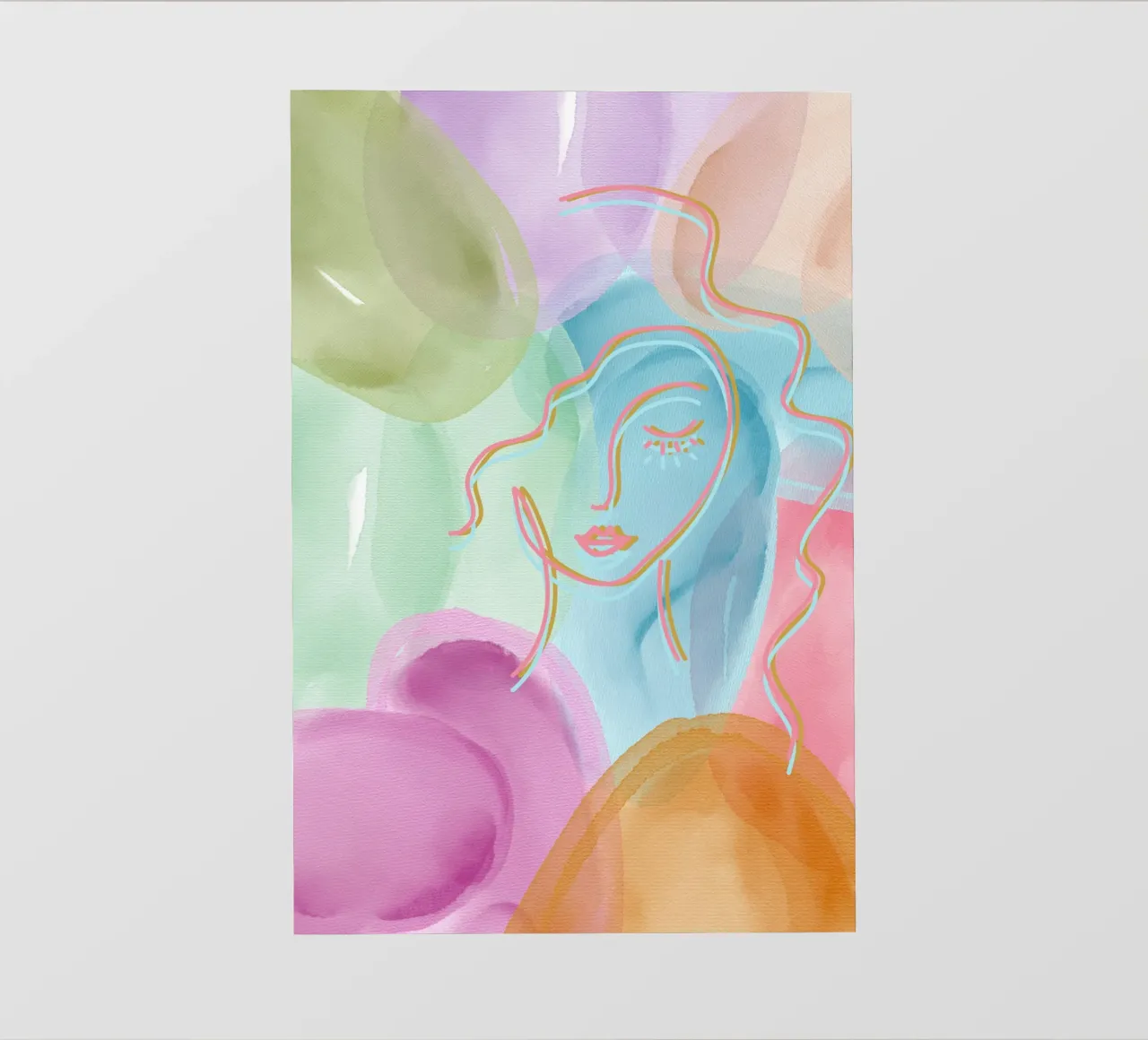Aquarell under the face telo in pvc da AESTHETIC VIBES by Isabel