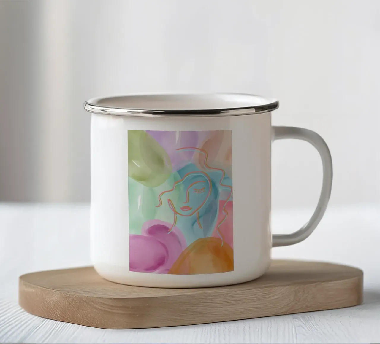 Aquarell under the face tazza in smalto da AESTHETIC VIBES by Isabel