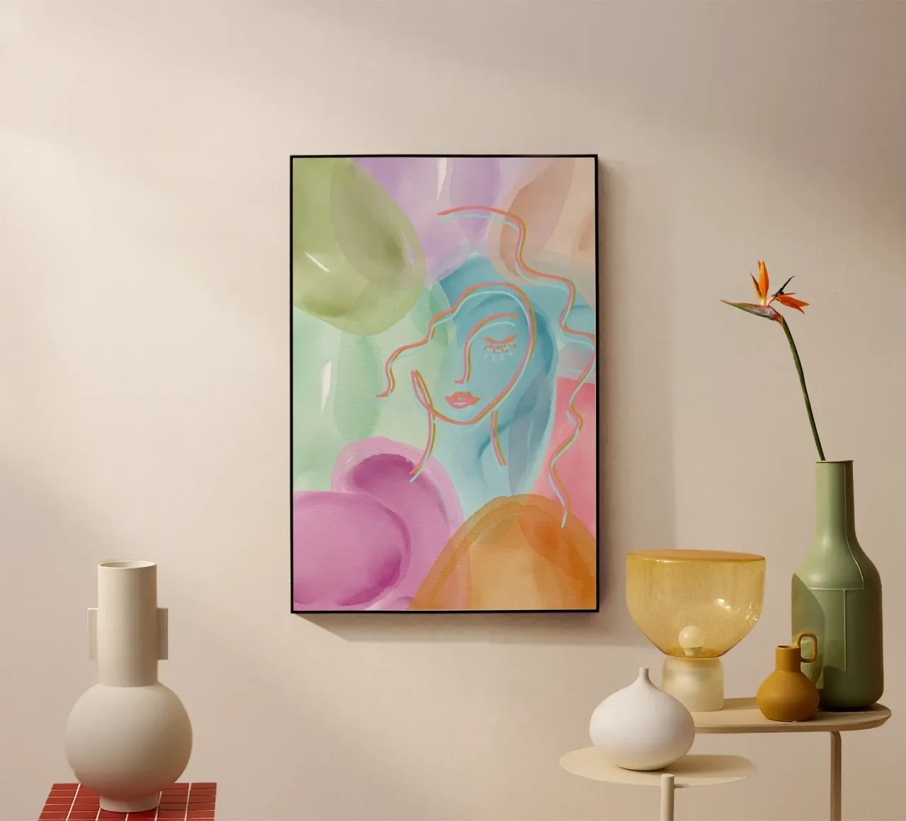 Aquarell under the face plexiglass da AESTHETIC VIBES by Isabel