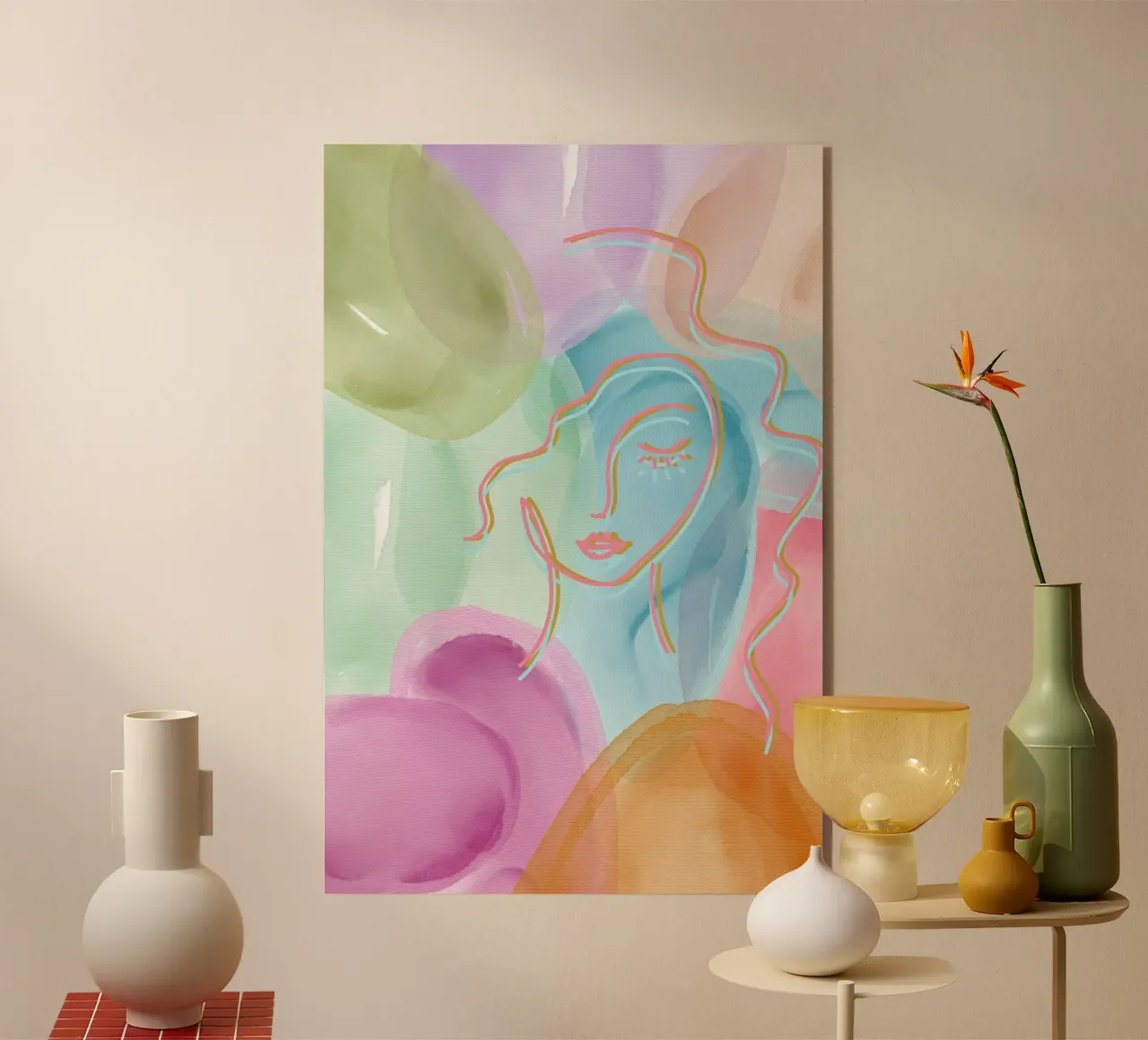 Aquarell under the face plexiglass da AESTHETIC VIBES by Isabel