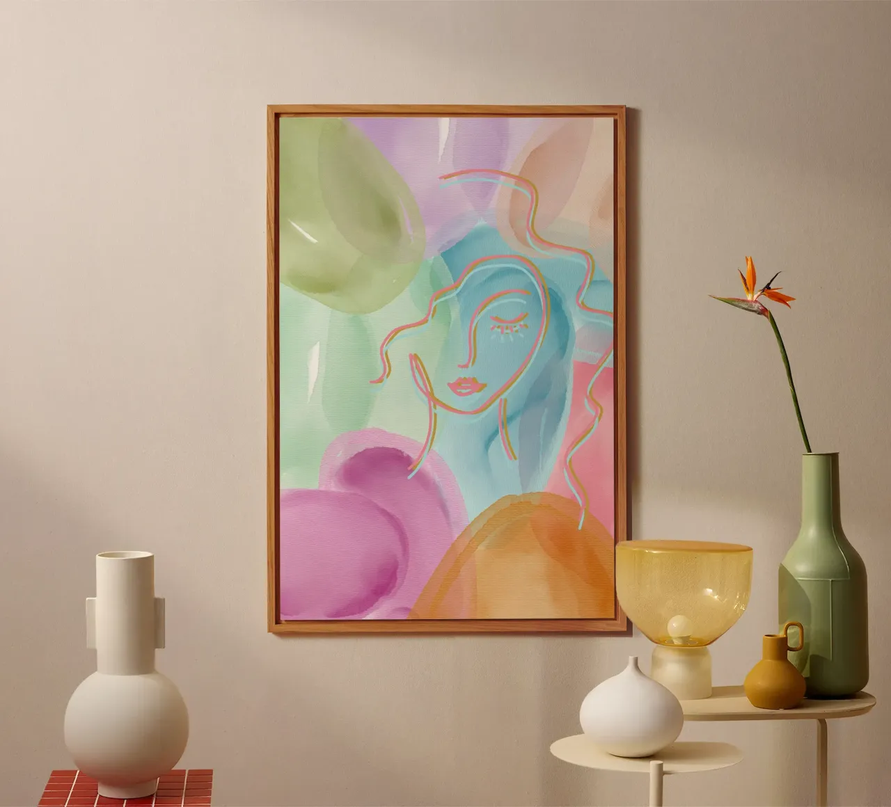 Aquarell under the face alluminio dibond da AESTHETIC VIBES by Isabel