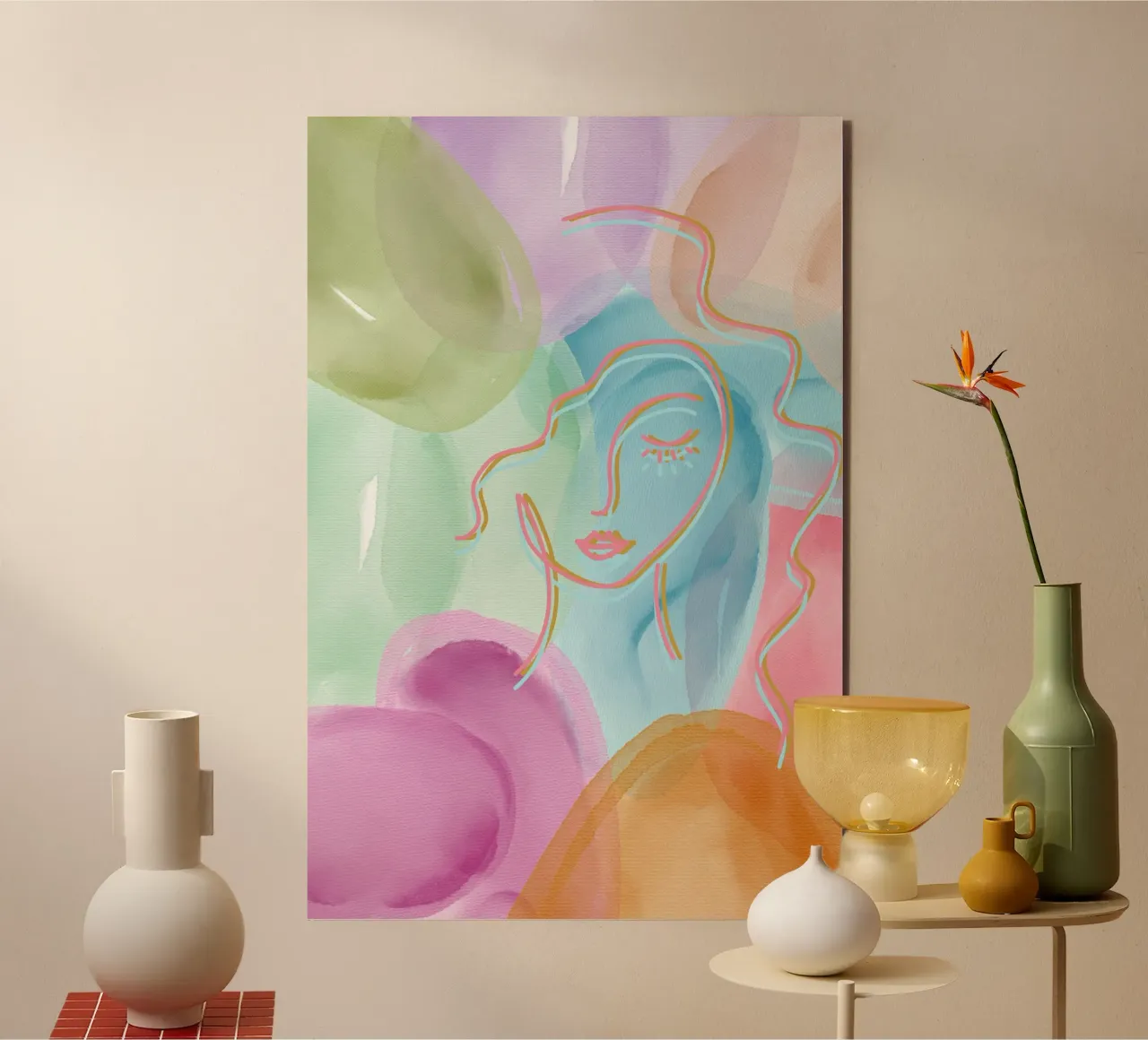 Aquarell under the face alluminio dibond da AESTHETIC VIBES by Isabel
