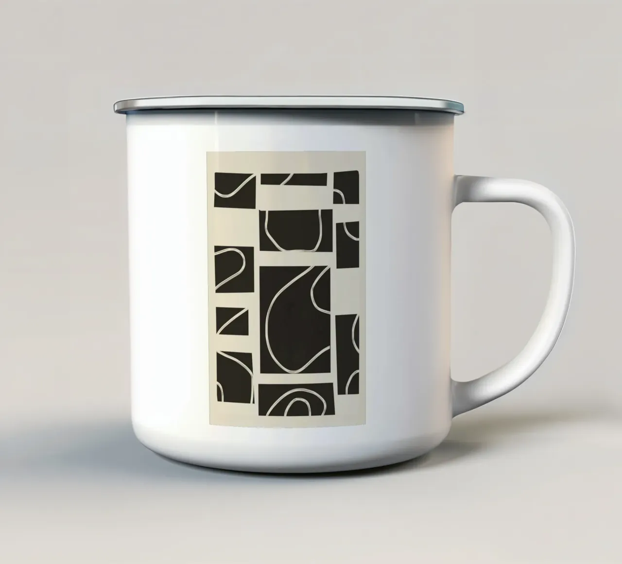 Abstract Pathways 2 enamel mug by Flow Line