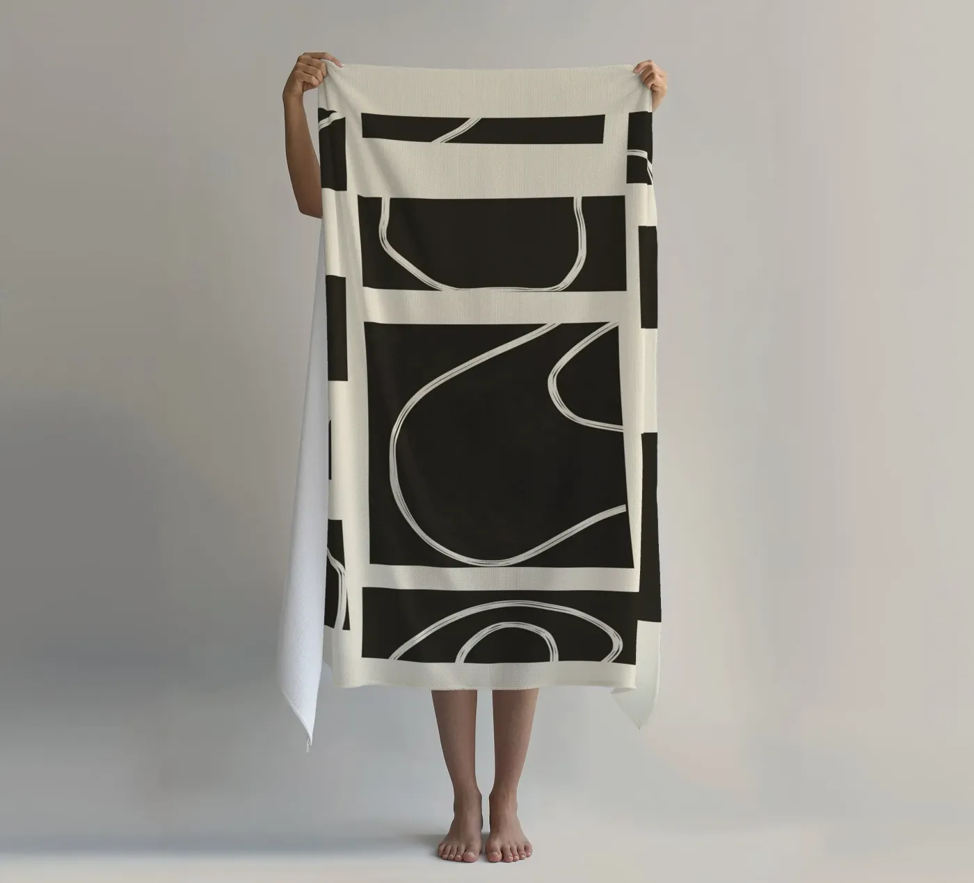 Abstract Pathways 2 strandhanddoek van Flow Line